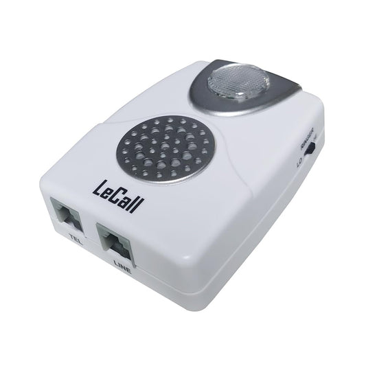 LeCall Telephone Ringer Amplifier/External Phone Ringer/Phone Ring Enhancer for Landlines, Adjustable Ringer Volume with Flash Light, TA002