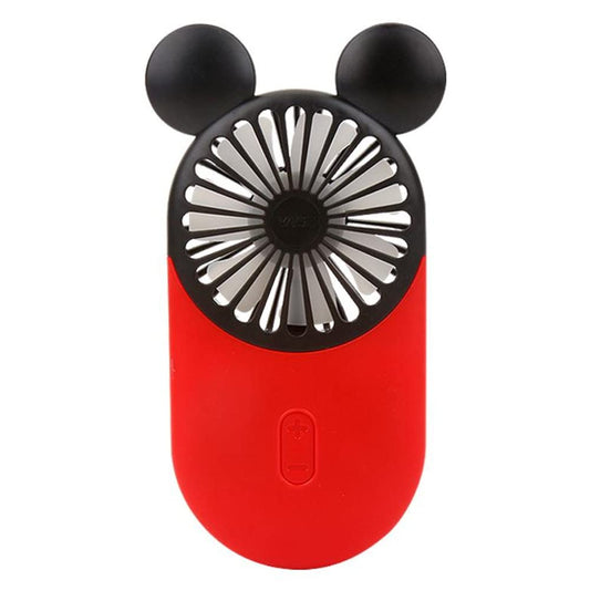 DECVO Cute Personal Mini Fan, Handheld & Portable USB Rechargeable Fan with Beautiful LED Light, 3 Adjustable Speeds, Portable Holder, for Indoor Or