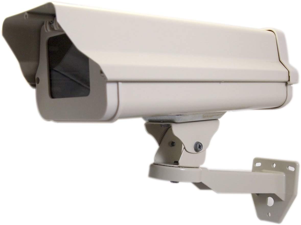 OdiySurveil 2 in One Aluminum Housing CCTV Security Surveillance Outdoor Camera Box Weatherproof Heavy Duty + Wall Mount Adjustable Mount Bracket Kit