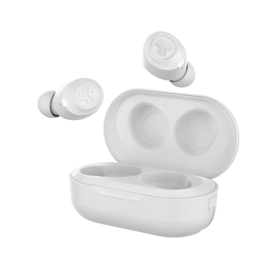 JLab JBuds Air True Wireless Signature Bluetooth Earbuds + Charging Case, White, IP55 Sweat Resistance, Bluetooth 5.0 Connection, 3 EQ Sound Settings