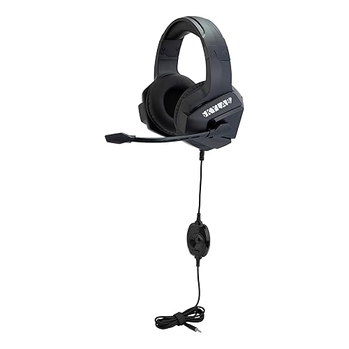 Egghead Skylab Gaming & Multimedia Headset with Inline Volume Control, Mic Mute, 6.5-Foot Braided Cord, Memory Foam Leatherette Cushions…