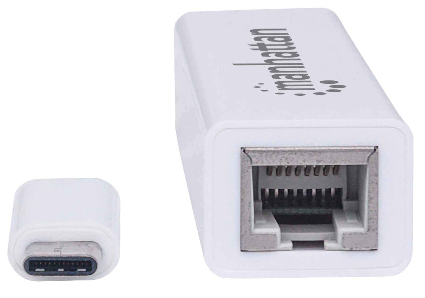 MANHATTAN USB Type-C to Gigabit Network Adapter - 5gbps, 10/100/1000 Mbps, 3.2 Gen 1-3 Yr Mfg Warranty - 507585