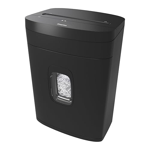 Staples 12-Sheet Micro-Cut Paper Shredder, High-Security, Shreds Credit Cards, for Home & Office, Anti-Jam, Black