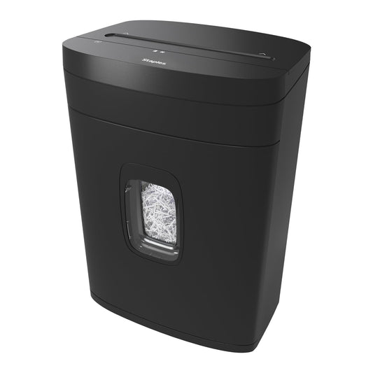 Staples 12-Sheet Micro-Cut Paper Shredder, High-Security, Shreds Credit Cards, for Home & Office, Anti-Jam, Black