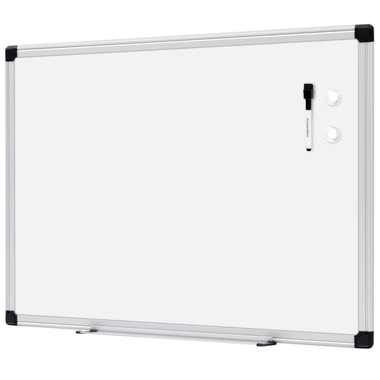 Amazon Basics Magnetic Dry Erase Whiteboard, 24" x 18", Aluminum Frame, Silver/White, Presentation Board for Writing Notes