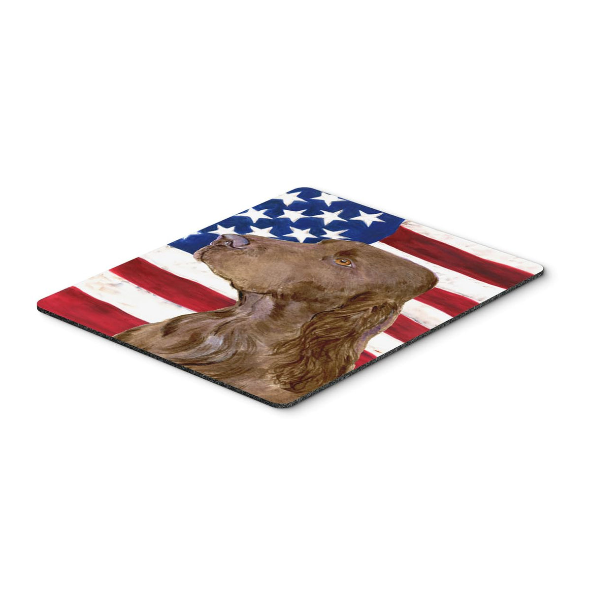 Caroline's Treasures SS4010MP USA American Flag with Field Spaniel Mouse Pad, Hot Pad or Trivet for Home Office Gaming Working Computers Laptop Mouse