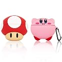 [2 Pack] TOLUOHU Case for Airpods Pro,3D Cute Cartoon Funny Anime Character for Girls Boys Kids Teens Women,Shockproof Soft Silicone Case