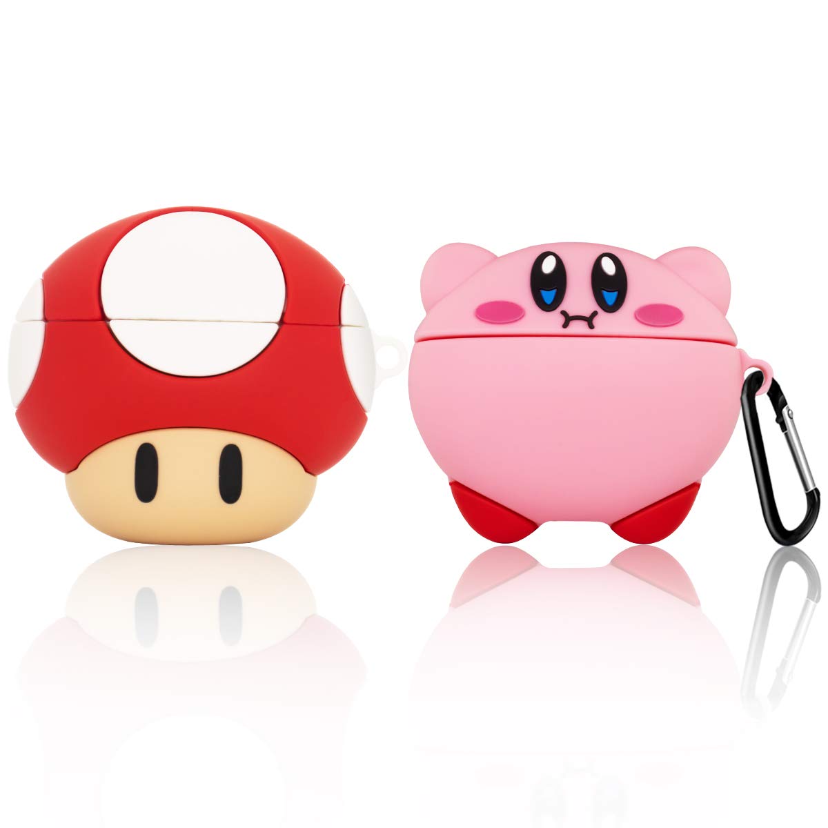 [2 Pack] TOLUOHU Case for Airpods Pro,3D Cute Cartoon Funny Anime Character for Girls Boys Kids Teens Women,Shockproof Soft Silicone Case