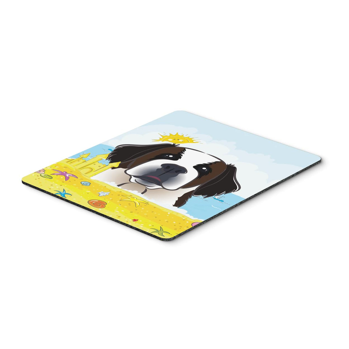 Caroline's Treasures BB2114MP Saint Bernard Summer Beach Mouse Pad, Hot Pad or Trivet for Home Office Gaming Working Computers Laptop Mouse