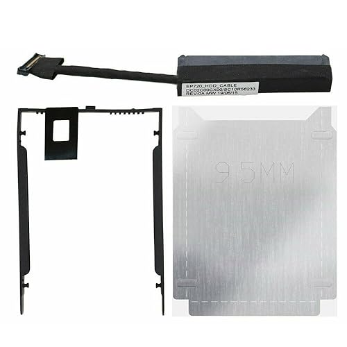 Fleshy Leaf 2.5" SATA Hard Drive Caddy Bracket Tray with SSD HDD Cable Holder Tin Foil Replacement for Lenovo ThinkPad P72 P73 EP720 02HK806 02HK807