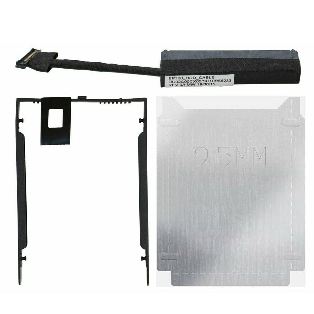 Fleshy Leaf 2.5" SATA Hard Drive Caddy Bracket Tray with SSD HDD Cable Holder Tin Foil Replacement for Lenovo ThinkPad P72 P73 EP720 02HK806 02HK807