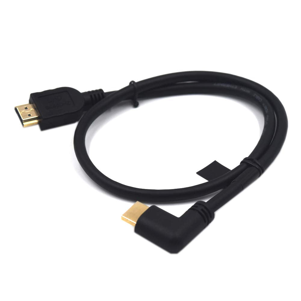 Kework 2 Feet 48Gbps HDMI 8K@60Hz Ultra HD Cable, Straight Male to Right Angle Male HDMI 2.1 High Speed Shield Cord for Xbox TV PS4 PS5 Switch