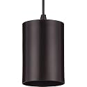 Progress Lighting Cylinder Collection 5-Inch 1-Light Antique Bronze Modern Outdoor Hanging Pendant Light, 9.80x5.00x5.00