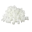uxcell Cable Tie Mount Wire Buddle Saddle Holder, 4.5mm, 100Pcs, White