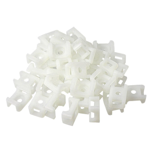 uxcell Cable Tie Mount Wire Buddle Saddle Holder, 4.5mm, 100Pcs, White
