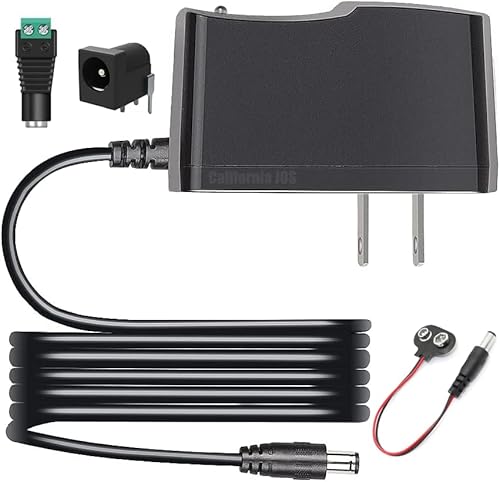 9V 1A AC DC 100V-240V Power Supply Adapter Cord for Arduino UNO R3 MEGA, US Plug - Center Positive 5.5x2.1~2.5mm