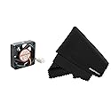 EverCool EC4010M12CA Case Fan, 40x40x10mm 3-pin + 7"x6" Microfiber Cleaning Cloth
