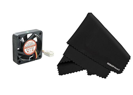 EverCool EC4010M12CA Case Fan, 40x40x10mm 3-pin + 7"x6" Microfiber Cleaning Cloth