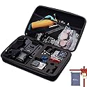 Large Camera Carrying Case Compatible with Gopro Hero 13 12 11 10 9 8 7/AKASO EK7000 Brave 4 Brave 7 V50X/DJI Action 5