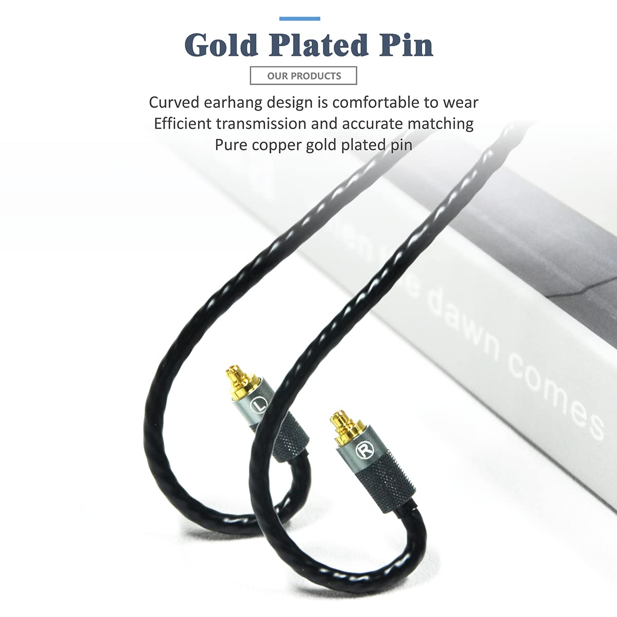 GUCraftsman 5N OFC Copper+Graphene Mixed Braid Earphone Replacement Cables for Sennheiser IE200 IE300 IE600 IE900 (3.5mm Plug)