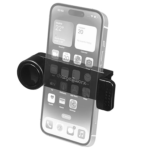 CHARGEWORX Car Vent Phone Mount, Universal Air Vent Holder with 360 Rotation, Hands Free Smartphone Mount Compatible with iPhone 17 Pro Max, Samsung