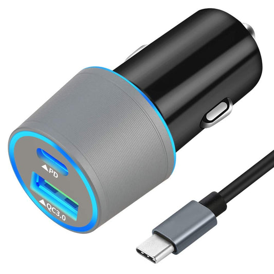 45W Fast USB C Car Charger for Google Pixel 10/10 Pro/10 Pro XL/9/9a/8/7, Galaxy S26+/S25 Ultra, Looptimo Android Phone Plug PD & QC3.0 Cigarette