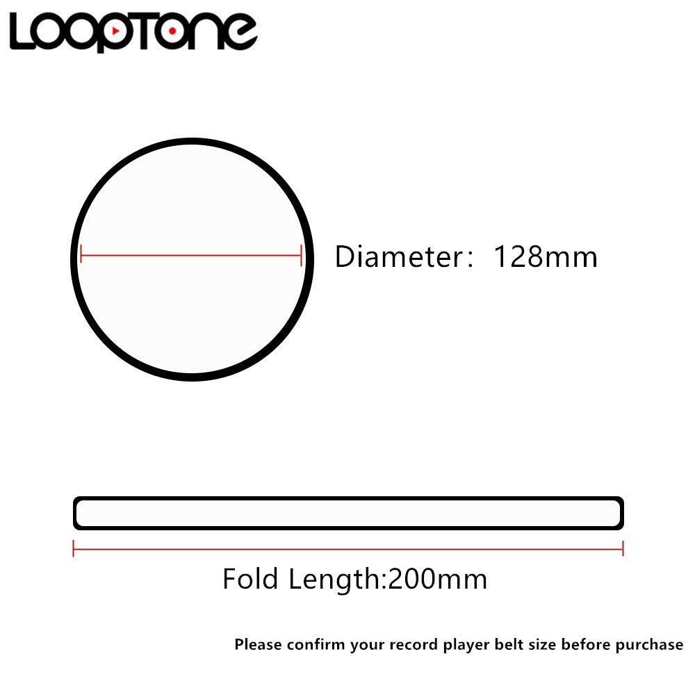 LoopTone 2PCS Turntable Belt Replacement for Retro Vinyl Record Player Fit for all kinds of Belt-driven Turntables