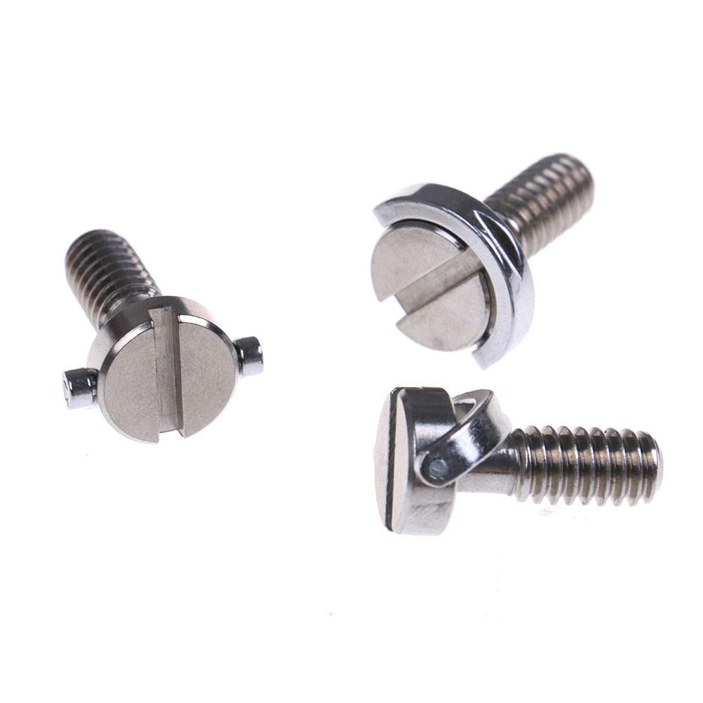 VizGiz 3 Pack 1/4 Quick Release Adapter Screw Pin Enhanced Long 21MM Flat Head D Shaft D Ring 1/4" inch Mounting Screw Adapter for DSLR Camera Tripod