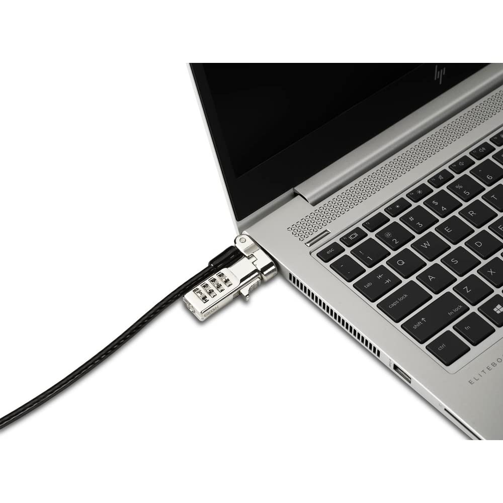 Kensington Universal 3-in-1 Combination Laptop Lock - Preset - Carbon Steel, Plastic - 6 ft - for Notebook