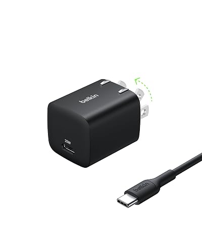 Belkin USB C Charger Block 25W - USB C Cable Included - PD3.0 PPS Fast Charging for Samsung Galaxy S26, Apple iPhone 17,Air, Pro, Pro Max, AirPods