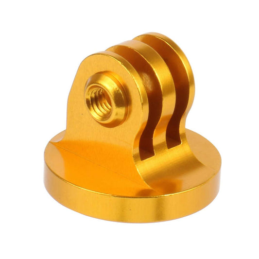 NovelGoal CNC Aluminium Small Tripod Mount Adapter with Thread Screw for HD Hero 13 9 8 7 6 5 4 Session 2 3 Action Cameras (Yellow Adapter)