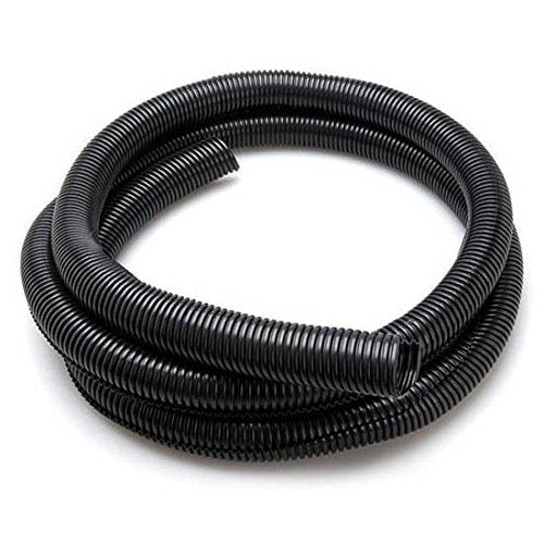 3/4" Inch Wide 10' FT Cable Wrap Flex Tube Split Wire Corrugated Black Organizer Audio Video, Home Office Computer Data Component Cord Tubing, Spiral