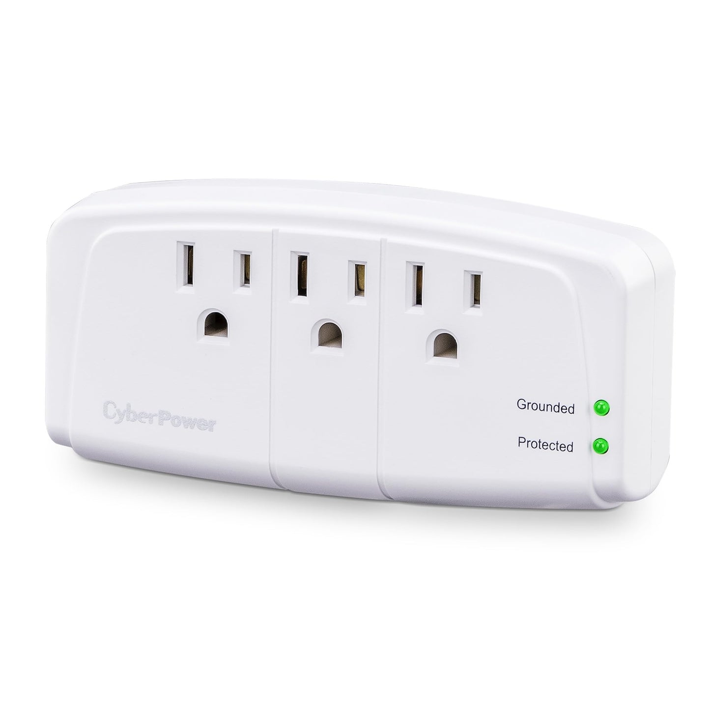 CyberPower CSB300W Essential Surge Protector, 900J/125V, 3 Outlets, Wall Tap