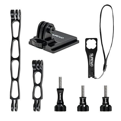 SUREWO Aluminum NVG Helmet Mount Compatible with Go pro Hero 13 Black,GoPro Hero 12/11/10/9/8/7/(2018)/6/5 Black,DJI Osmo Action 5 pro/4/3/2 and Most
