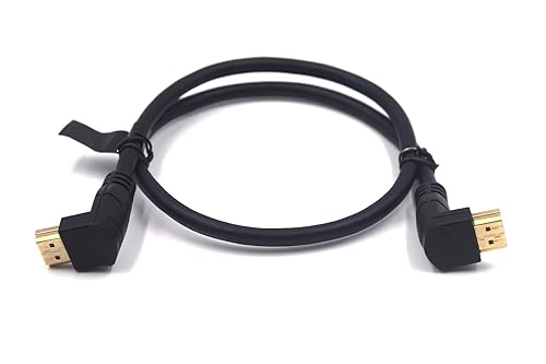 Kework 2 Feet 48Gbps HDMI 8K@60Hz Ultra HD Cable, Down Angle Male to Down Angle Male HDMI 2.1 High Speed Shield Cord for Xbox TV PS4 PS5 Switch