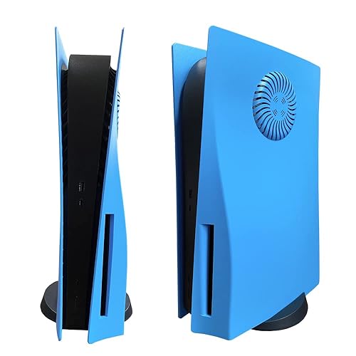 Wedorat Plate for ps5 Faceplate Starlight Blue Case Cover Replacement Plate for PS5 Disc Edition Hard Shell Faceplate Skin Plates Case Cover ABS Side