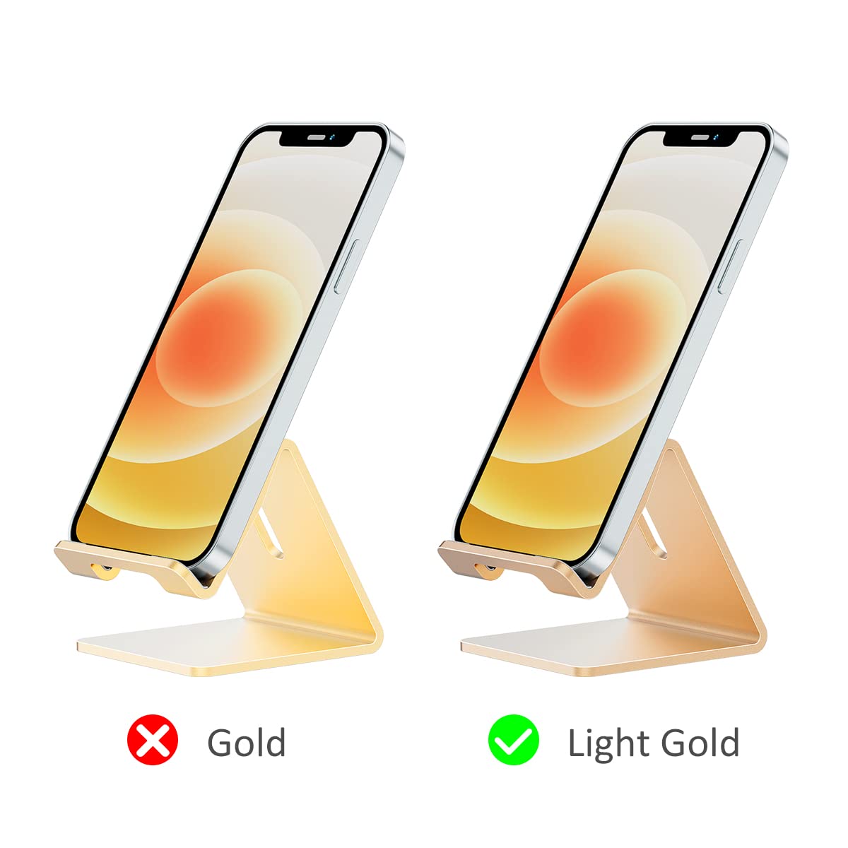 Urmust Desk Cell Phone Stand Holder Aluminum Phone Dock Cradle for iPhone 14 13 12 11 Pro Xs Max Xr X 8 7 6 6s Plus 5 5s 5c, Office Decor Office