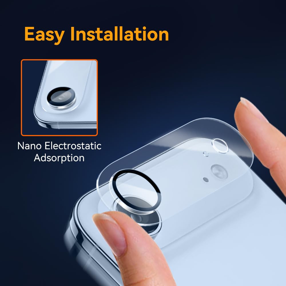 Vipsent Camera Lens Protector for iPhone 17 Air 6.6",9H Tempered Glass?Ultra HD, Scratch Resistance Easy to Install?Case Friendly? 3-Pack