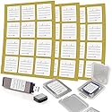 (120 Count) Stick-On SD Memory Card Label/Flash Drive Label Stickers with 6 Free SD Card Cases & Container- [Writable & Removable]