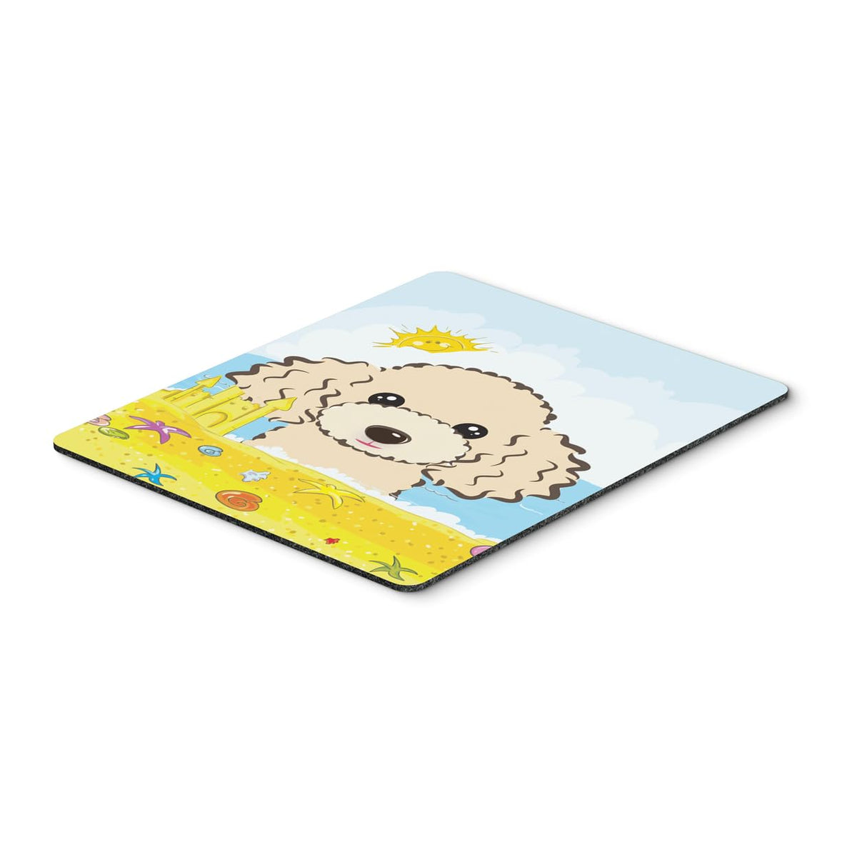 Caroline's Treasures BB2126MP Buff Poodle Summer Beach Mouse Pad, Hot Pad or Trivet for Home Office Gaming Working Computers Laptop Mouse Mat,Washable
