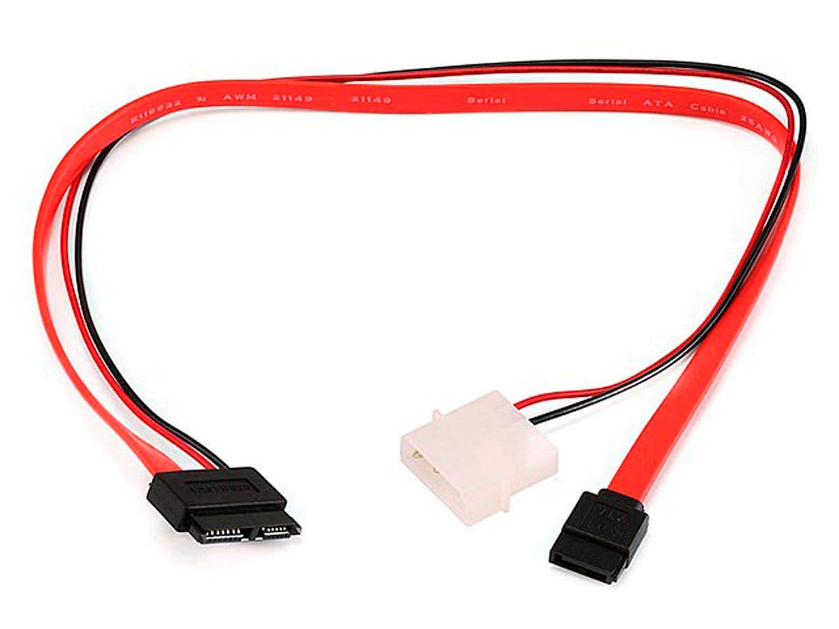 Monoprice SATA Cable - 1.33 Feet - Slim SATA to SATA Data and Power Combo Cable