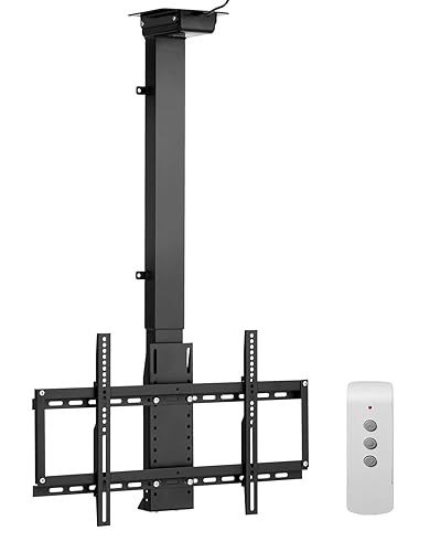 VEVOR Motorized Ceiling TV Mount, TV Wall Mount for 32 to 55 Inch TV, Electric Adjustable Ceiling TV Mount, Motorized Flip Down TV Mount Bracket