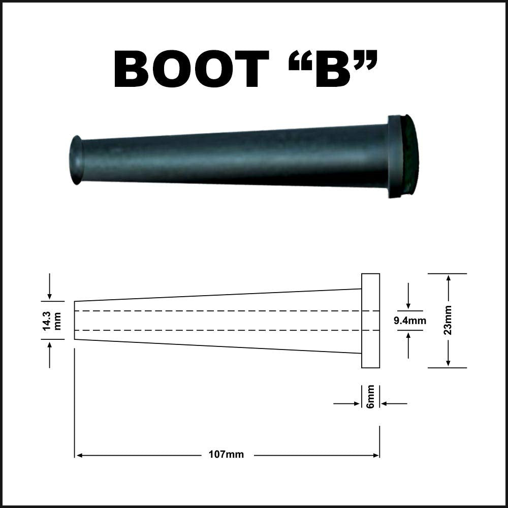 Superior Electric Boot-B Cord Protector Strain Relief Rubber Boot Compatible with 14/2, 16/2, 16/3 AWG Electrical Cords