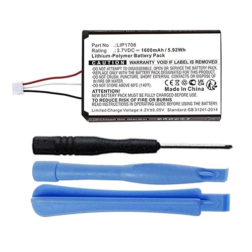 MPF Products LIP1708 Battery Replacement Compatible with Sony PlayStation 5 PS5 DualSense Wireless Controller CFI-1015A, CFI-ZCT1W with Installation