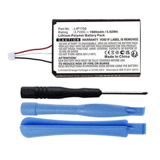 MPF Products LIP1708 Battery Replacement Compatible with Sony PlayStation 5 PS5 DualSense Wireless Controller CFI-1015A, CFI-ZCT1W with Installation
