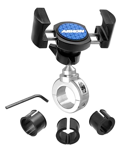 ARKON Mounts RVMC2C RoadVise Motorcycle Phone Mount for iPhone 12 11 Galaxy Note 20 10 S20 S10 Retail Chrome