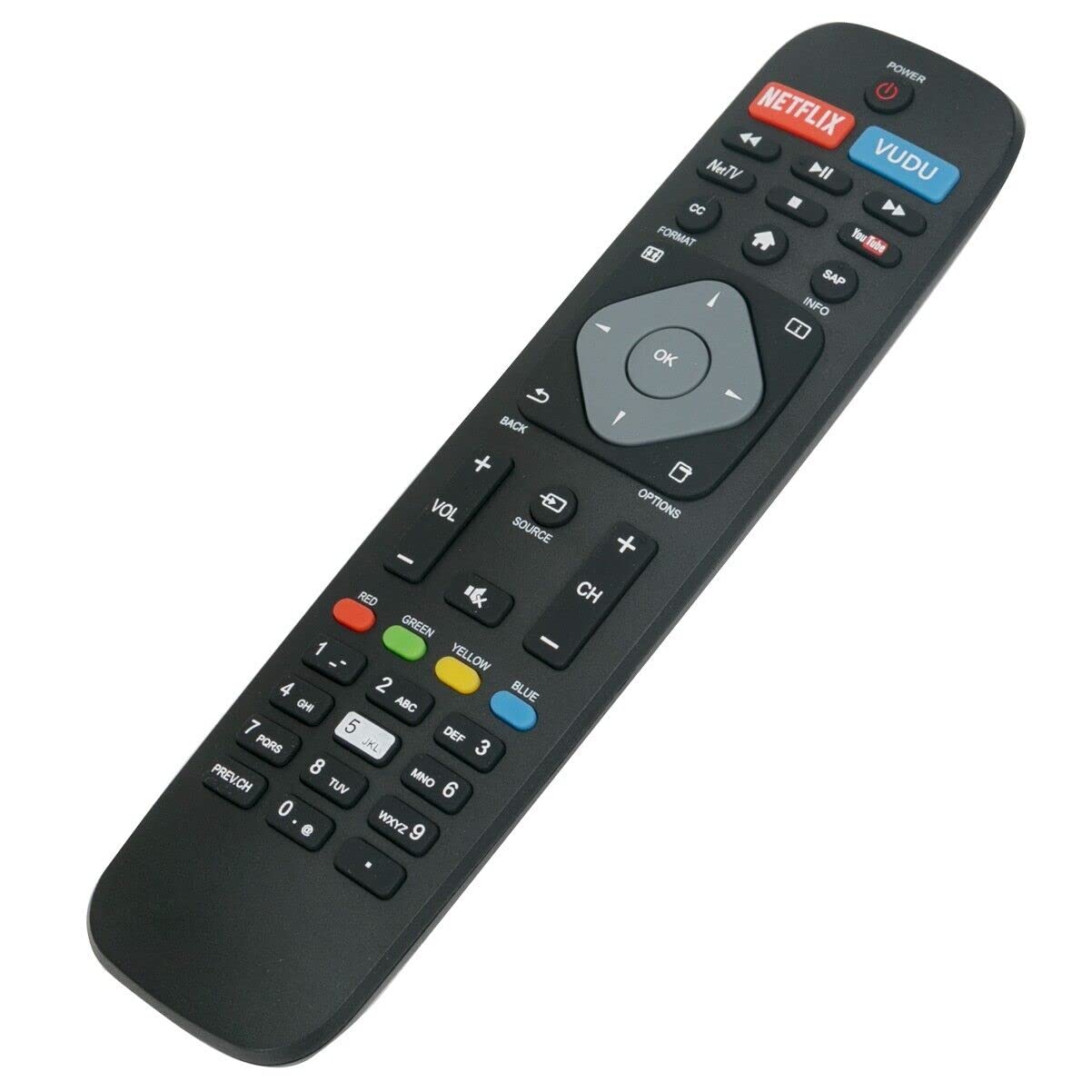 NH503UP Replace Remote Control Compatible with Philips TV 49PFL4609/F7 49PFL4909/F7 65PFL5903/F7