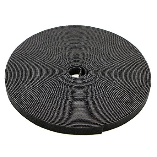 Pasow fastening tape Cable Tie Double Side Nylon Power Wire Management 3/4Inch 1 Roll Hook (25 Yards, Style 1)