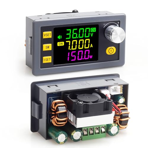 AUGUESLD SK150 DC Buck Boost Power Converter 6-36V to 0-36V, 150W Voltage DC Adjustable Power Supply Module with Display
