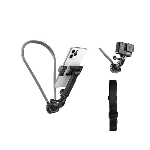 Neck Hanging Phone Holder,Hands Free POV/Vlog Chest Camera Phone Holder for Video Recording,Compatible with iPhone, Andriod, Gopro, Action Camera,with